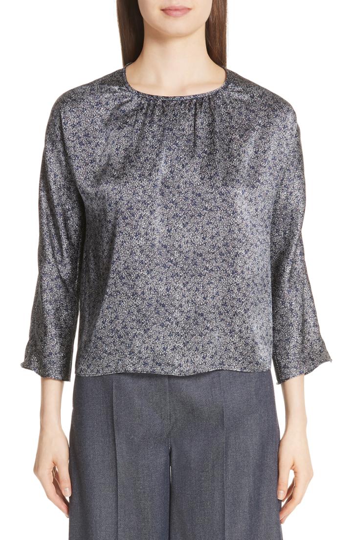 Women's Max Mara Cabala Silk Blouse Us / 48 It - Blue