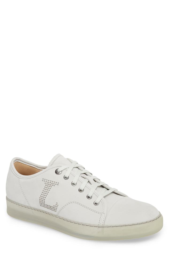Men's Lanvin Perforated Low Top Sneaker Us / 8uk - Ivory