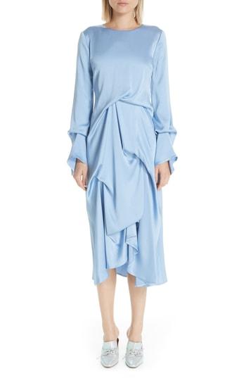 Women's Sies Marjan Noemi Satin Pickup Detail Midi Dress - Blue