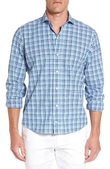 Men's Ledbury The Allerton Classic Fit Plaid Sport Shirt - Green