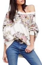 Women's Free People Go On Floral Pullover - Grey