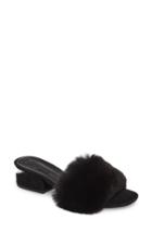 Women's Alexander Wang Lou Genuine Rabbit Fur Slide Us / 35eu - Black
