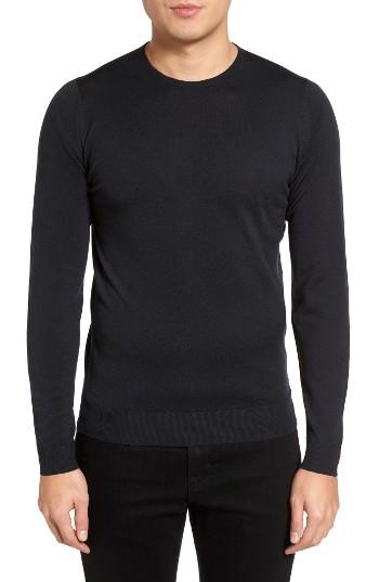Men's John Smedley Merino Wool Sweater - Black