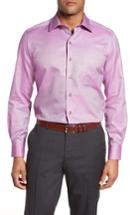 Men's David Donahue Solid Sport Shirt, Size - Pink