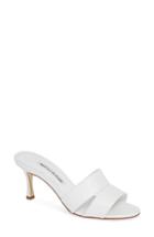 Women's Manolo Blahnik Iacopo Double Band Sandal .5us / 34.5eu - White