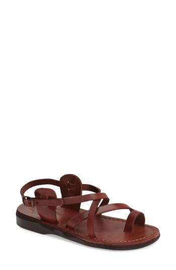 Women's Jerusalem Sandals 'the Good Shepard' Strappy Sandal Us / 38eu - Brown