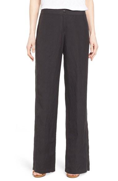 Women's Nic+zoe 'easy' Linen Blend Wide Leg Pants - Beige