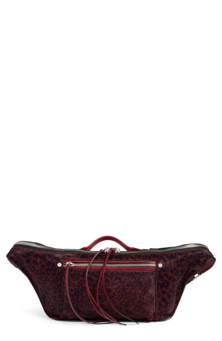 Rag & Bone Large Elliot Genuine Calf Hair Fanny Pack - Red