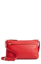 Nordstrom Mya Leather Crossbody Bag - Red
