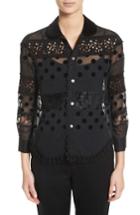 Women's Tricot Comme Des Garcons Mixed Media Chiffon Blouse