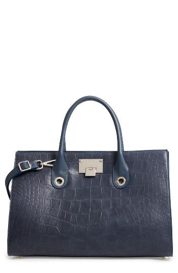 Jimmy Choo 'riley' Leather Tote - Blue