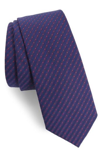 Men's 1901 Limestone Dot Skinny Tie, Size - Red
