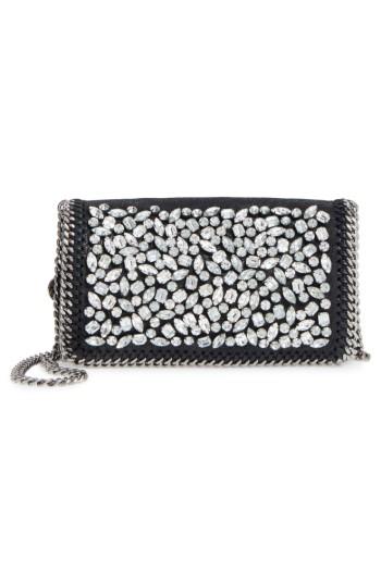 Stella Mccartney Small Fallabella Crystal Faux Leather Crossbody Bag -