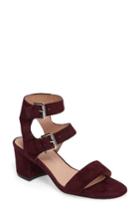 Women's Halogen Vickie Block Heel Sandal .5 M - Burgundy