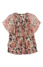 Women's Lucky Brand Ruffled Rose Print Top