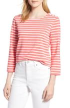 Women's 1901 Shoulder Button Cotton Top, Size - Coral