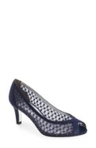 Women's Adrianna Papell 'zandra' Crystal Embellished Peep Toe Pump M - Blue