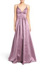 Women's Hayley Paige Occasions Sweetheart Neck Satin A-line Gown - Purple