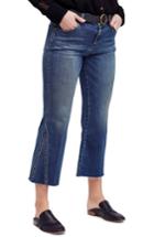 Women's Free People Studded Crop Flare Jeans - Blue