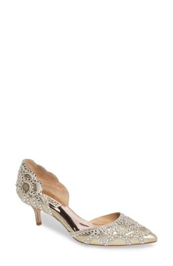 Women's Badgley Mischka 'ginny' Embellished D'orsay Pump .5 M - Metallic