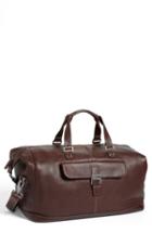 Men's Boconi 'tyler' Leather Cargo Duffel Bag - Brown