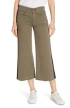 Women's Frame Tuxedo Stripe Wide Leg Crop Jeans - Green