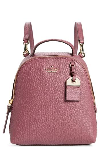 Kate Spade New York Carter Street - Mini Caden Leather Backpack - Purple