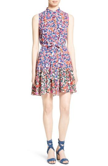Women's Saloni Tilly Print Silk Fit & Flare Dress