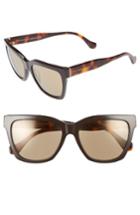 Women's Balenciaga 55mm Sunglasses - Brown Havana/ Brown Mirror