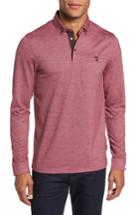 Men's Ted Baker London Trever Slim Fit Long Sleeve Oxford Polo (m) - Red
