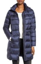 Petite Women's Michael Michael Kors Hooded Down Coat P - Blue