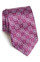Men's David Donahue Medallion Silk Tie, Size - Pink