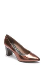 Women's Rockport Total Motion Violina Luxe Pointy Toe Pump .5 M - Metallic