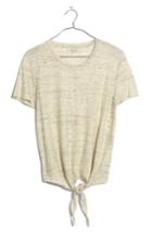 Women's Madewell Miles Tie Front Tee, Size - White
