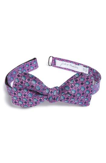 Men's John W. Nordstrom Mini Flower Silk Bow Tie, Size - Pink