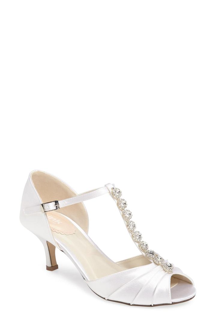 Women's Paradox London Pink Fantasy Crystal Embellished D'orsay Sandal