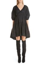 Women's Cecilie Bahnsen Susannah Wrap Dress /small - Black