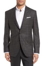 Men's Ted Baker London Jay Trim Fit Plaid Wool Sport Coat R - Grey