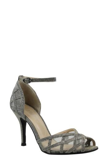 Women's J. Renee Mataro Embellished Ankle Strap Pump .5 B - Metallic