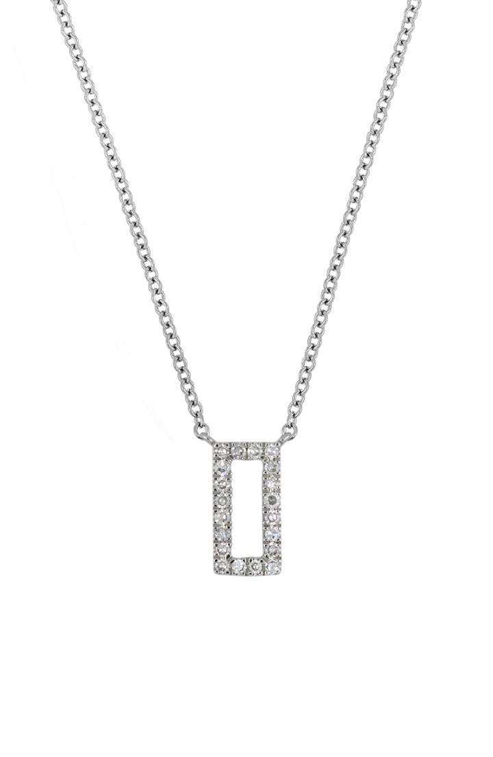 Women's Carriere Diamond Open Rectangle Pendant Necklace (nordstrom Exclusive)