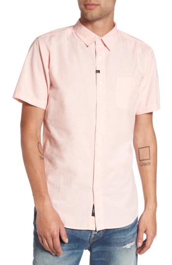 Men's Imperial Motion Triumph Melange Trim Fit Woven Shirt - Coral
