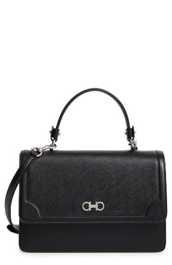 Salvatore Ferragamo Seila Top Handle Saffiano Leather Satchel -