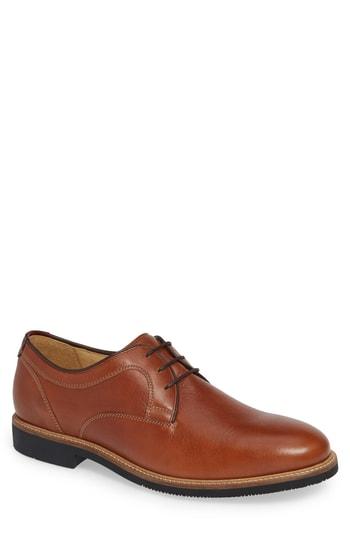 Men's Johnston & Murphy Barlow Plain Toe Derby .5 M - Brown
