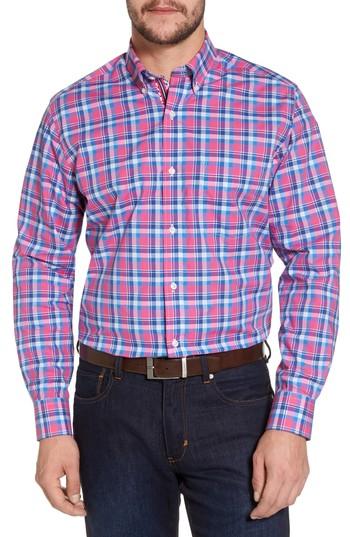 Men's Tailorbyrd Nevin Regular Fit Check Sport Shirt - Pink