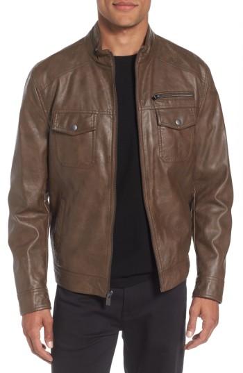 Men's Reaction Kenneth Cole Faux Leather Jacket - Brown