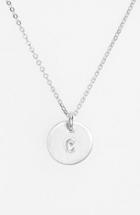 Women's Nashelle Sterling Silver Initial Mini Disc Necklace