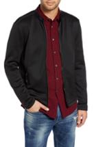 Men's John Varvatos Star Usa French Terry Zip Front Jacket, Size - Black