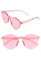 Women's Glance Eyewear 59mm Rimless Round Sunglasses - Pink