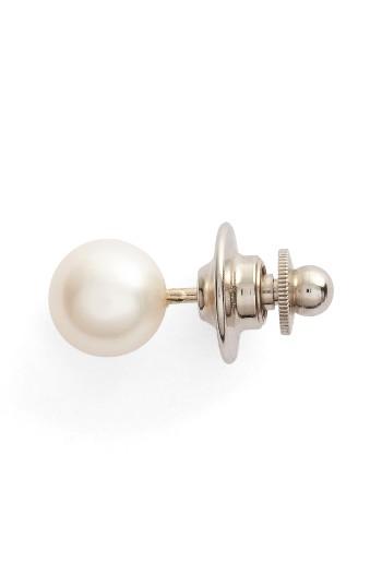 Women's Poppy Finch Solitaire Pearl Pin