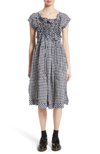 Women's Tricot Comme Des Garcons Gingham Check Dress - Blue